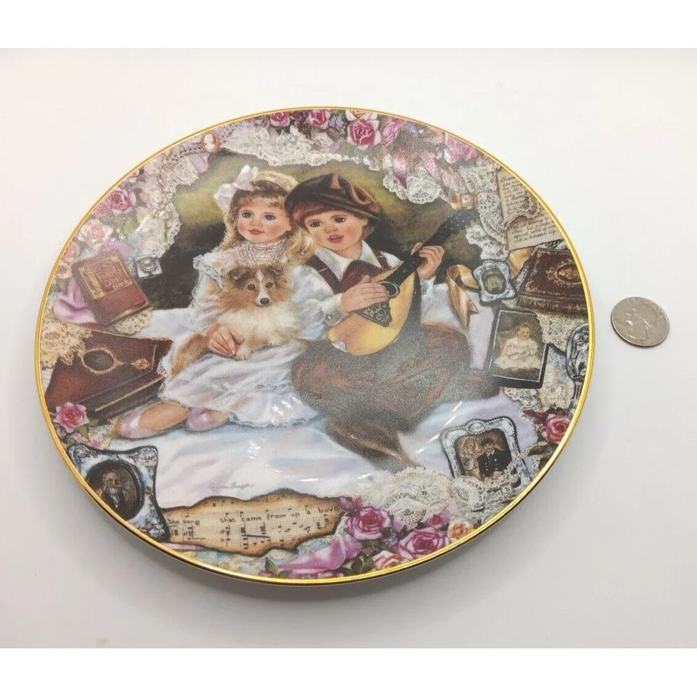 CORINNE LAYTON Collector Plate KEEPSAKES Of The Heart Forever Friends Kids Dog